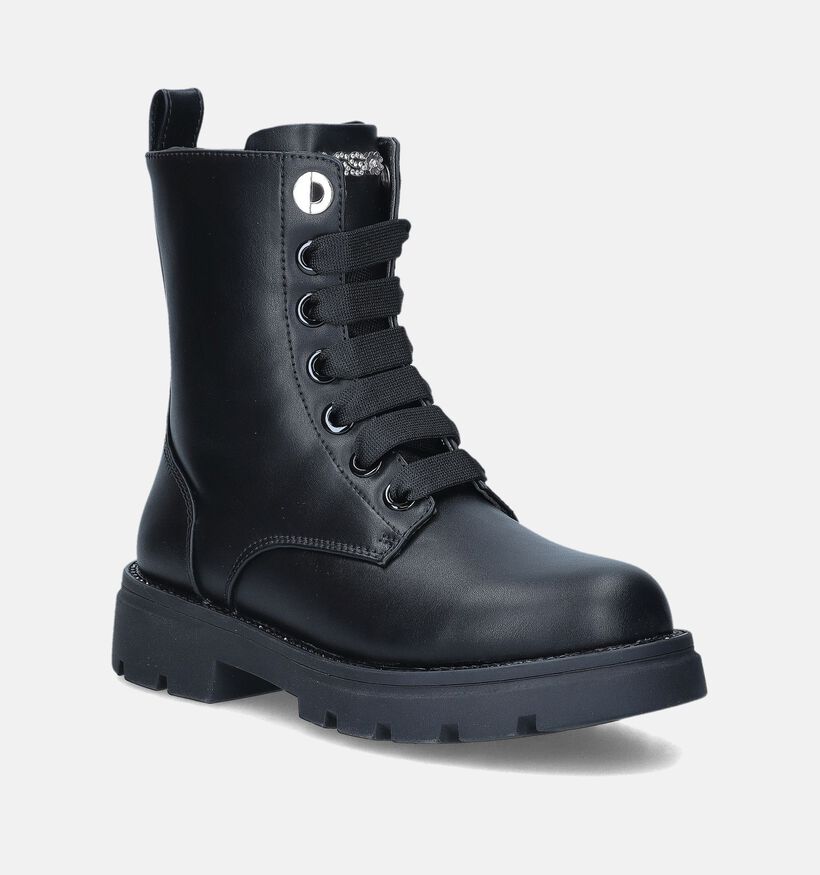 Asso Zwarte Veterboots voor meisjes (346920)