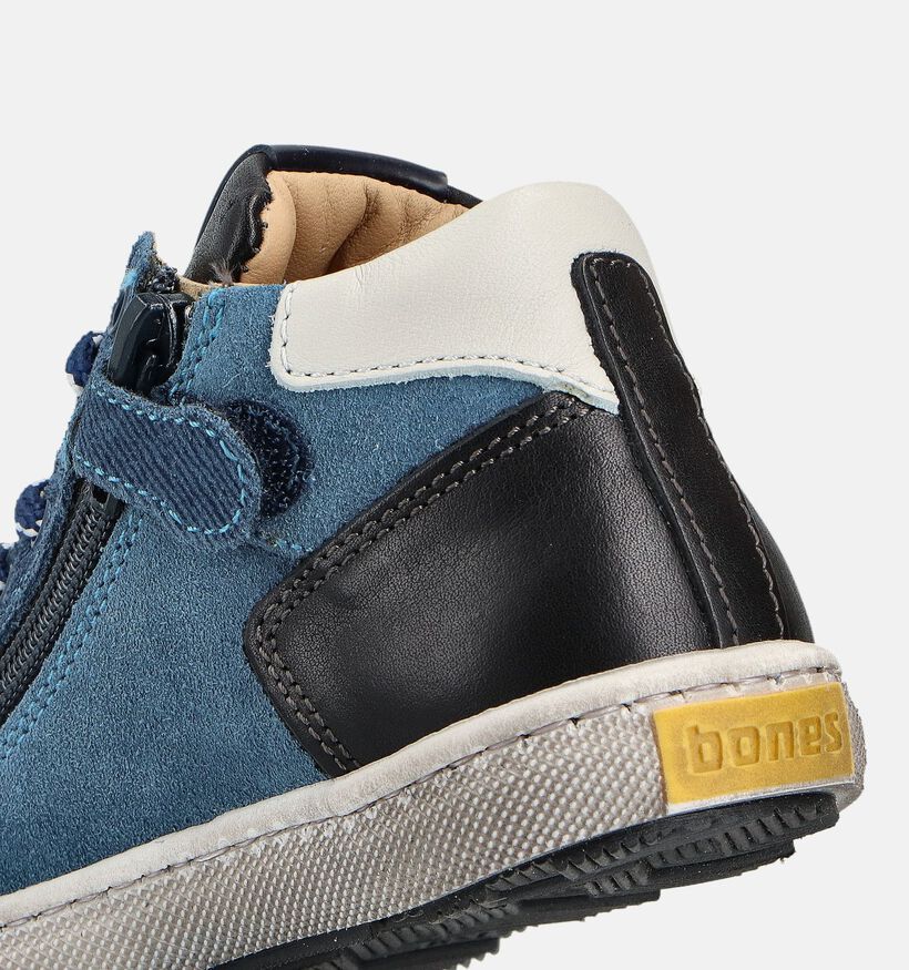 STONES and BONES Liam Blauwe Hoge Schoenen voor jongens (362021) - geschikt voor steunzolen