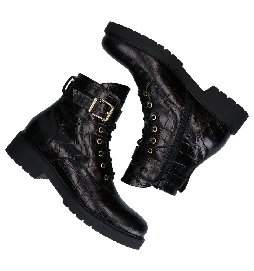 River Woods Echo Bottines en Noir en cuir (281919)