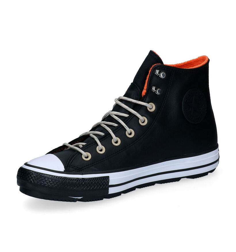 Converse Chuck Taylor AS Winter Baskets en Noir en cuir (293724)