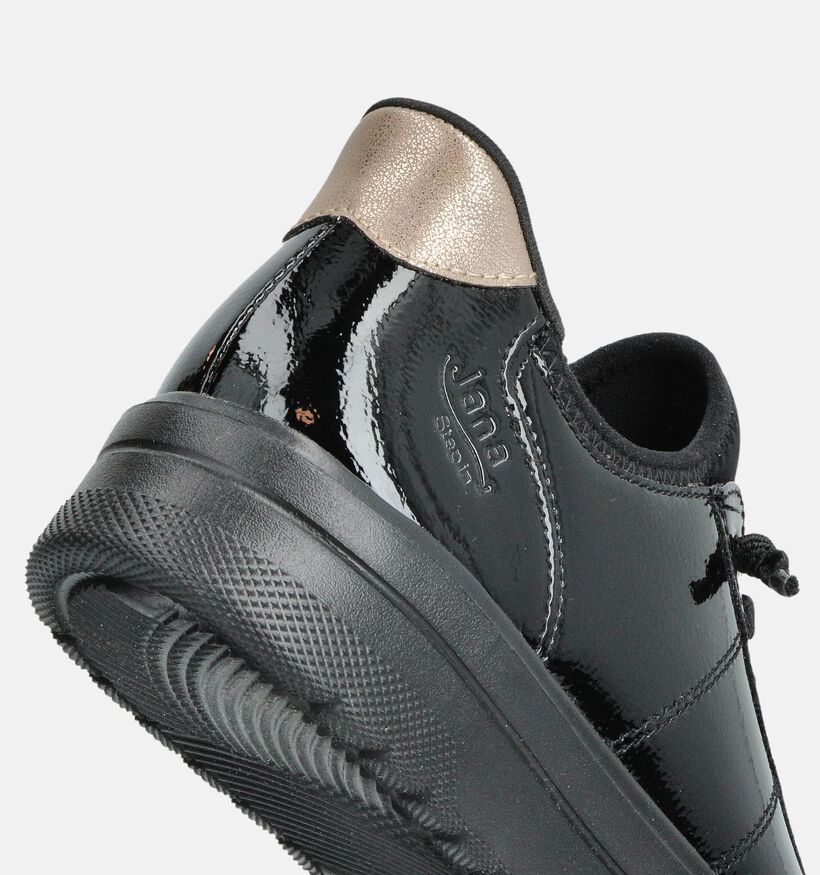 Jana Zwarte Sneakers voor dames (360425) - geschikt voor steunzolen