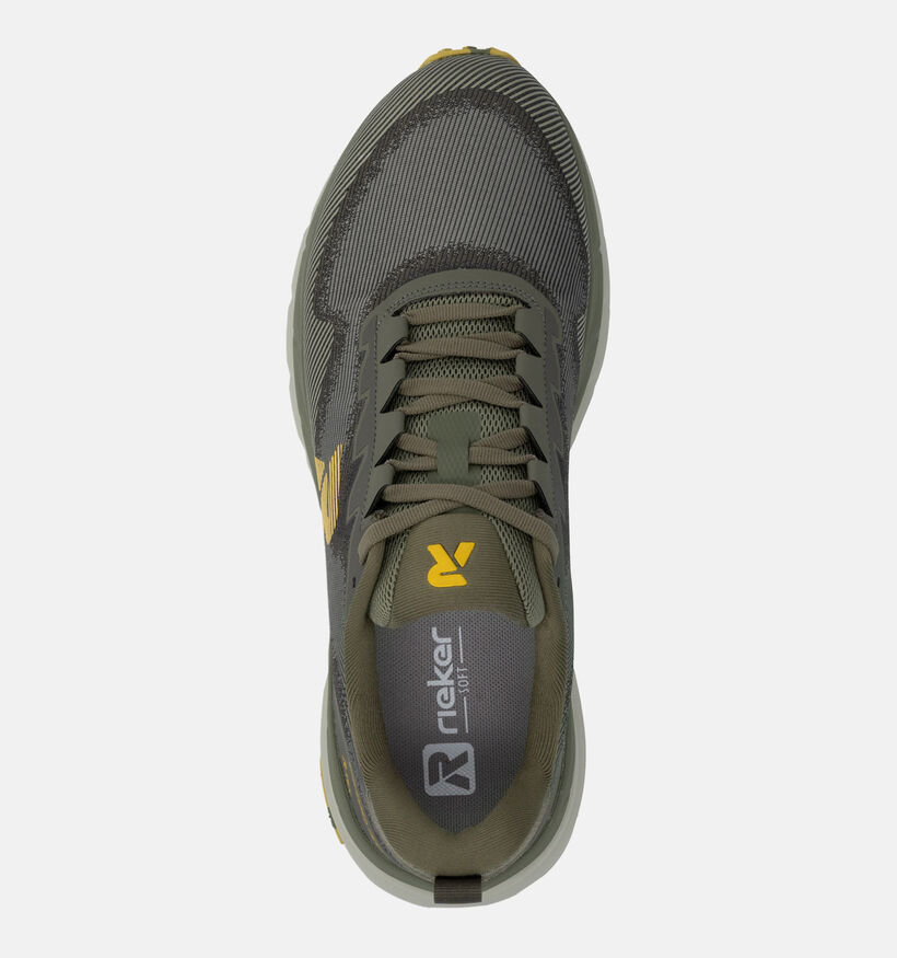 Rieker Sport Chaussures plates en Vert kaki pour hommes (376512) - pour semelles orthop&eacute;diques