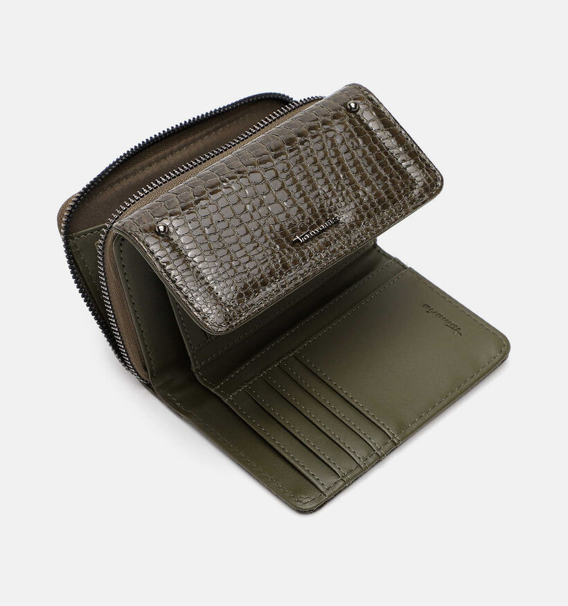 Tamaris Marina Snake Porte-monnaie zipp&eacute; en Vert fonc&eacute; pour femmes (378798)