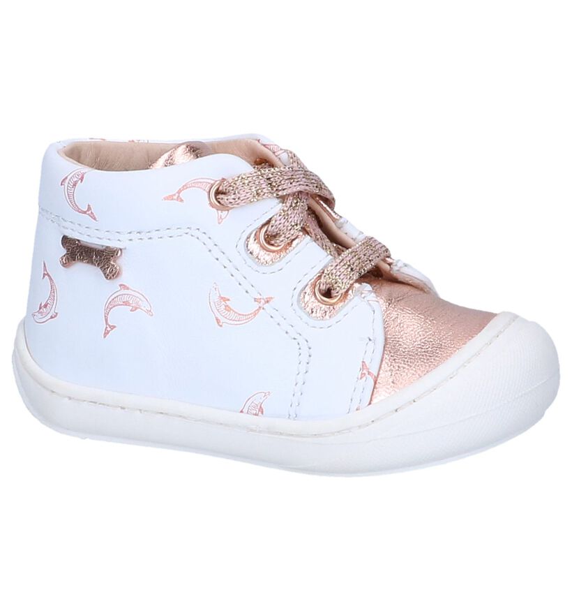 STONES and BONES Wave Bottines en Blanc en cuir (287883)