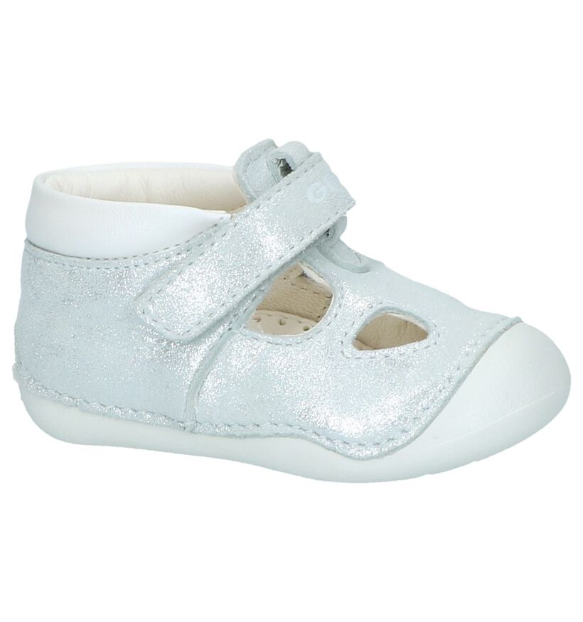 Zilveren Babyschoentjes Geox in nubuck (237956)