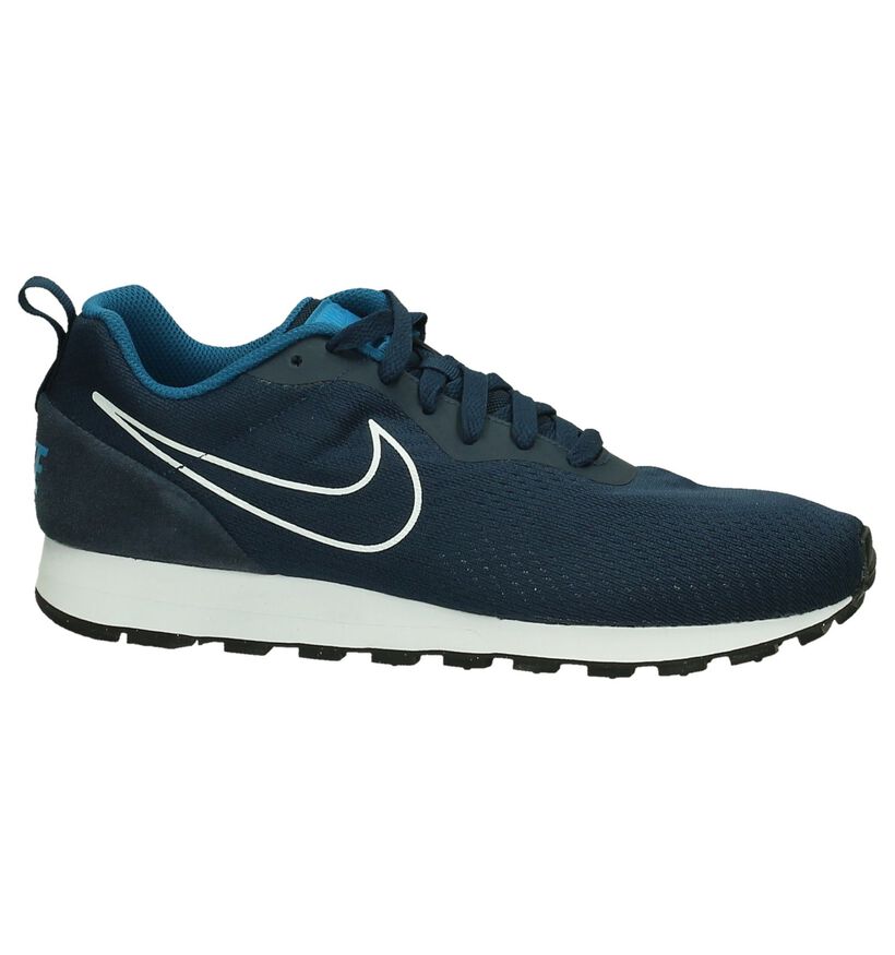 Nike MD Runner Baskets basses en Bleu foncé en textile (198271)