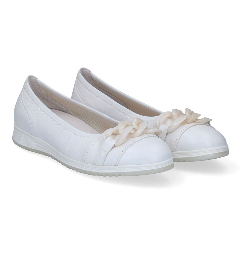 Gabor Witte Ballerina's in leer (308421)