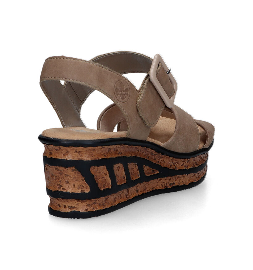 Rieker Taupe Sandalen voor dames (323658)