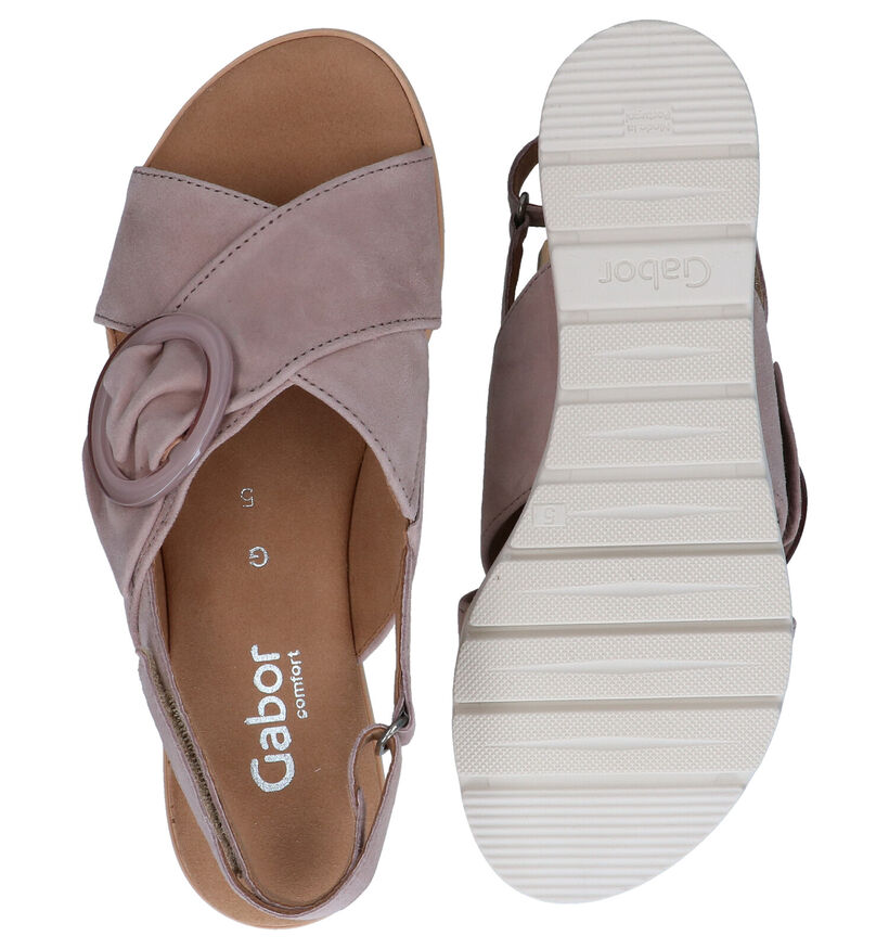 Gabor Roze Sandalen in nubuck (287804)