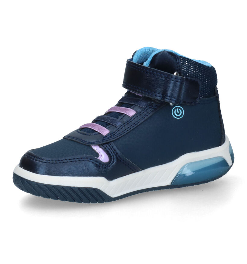 Geox Inek Baskets en Bleu pour filles (312555) - pour semelles orthopédiques