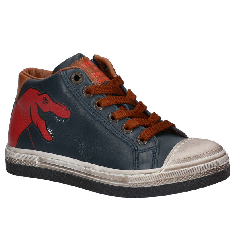 STONES and BONES Lirex Chaussures hautes en Bleu en cuir (255451)