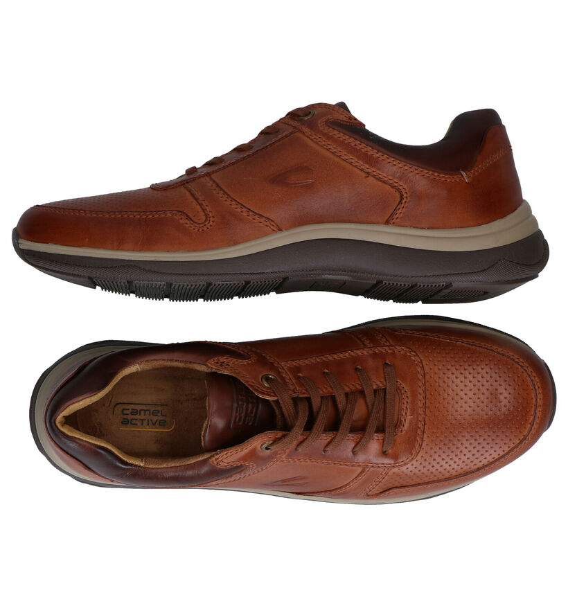 Camel Active Peak Chaussures à lacets en Cognac en cuir (291039)