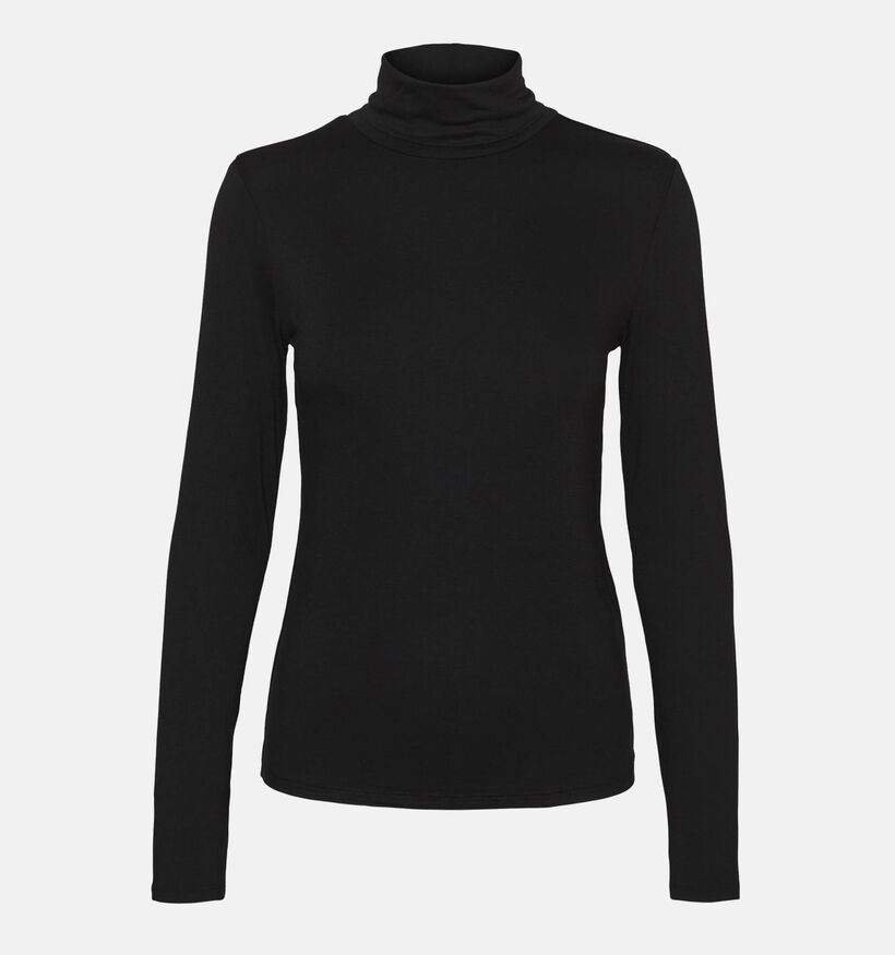 Vero Moda Alberte Zwart T-shirt met rolkraag voor dames (346145)