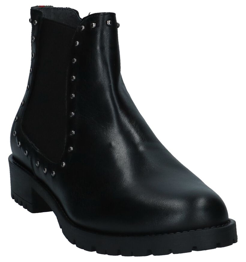 River Woods Bottillons en Noir en cuir (231792)