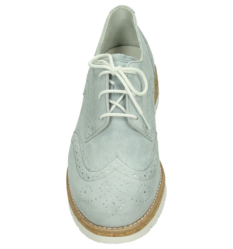 Gabor Optifit Lichtgrijze Oxford Veterschoenen, , pdp