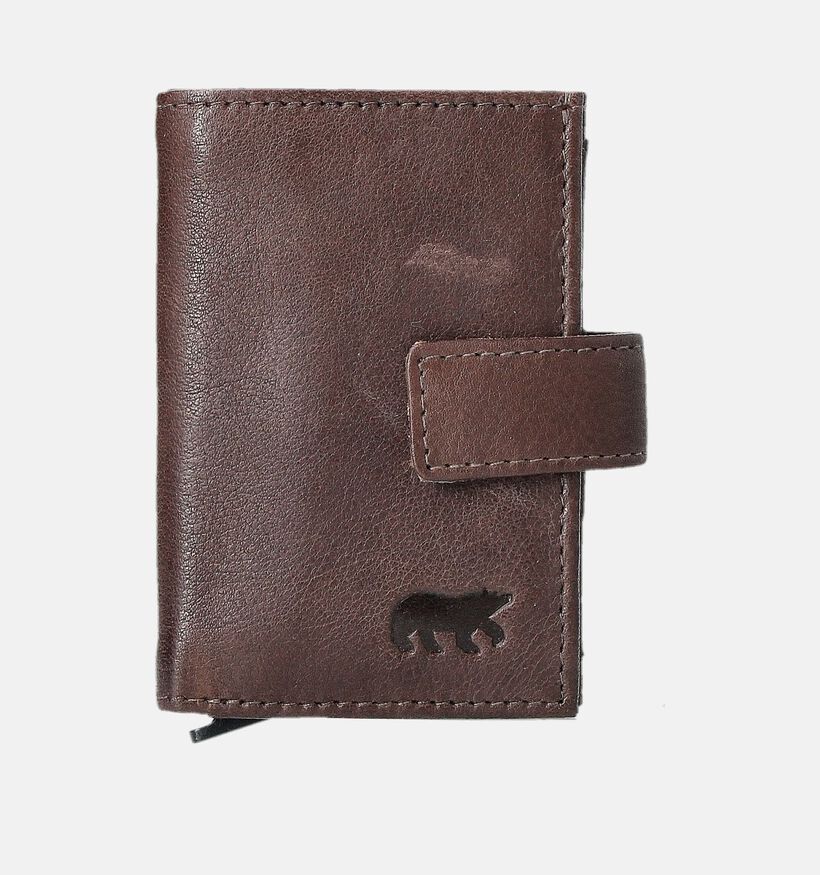 Bear Design Porte-monnaie zippé en Marron pour femmes (365905)