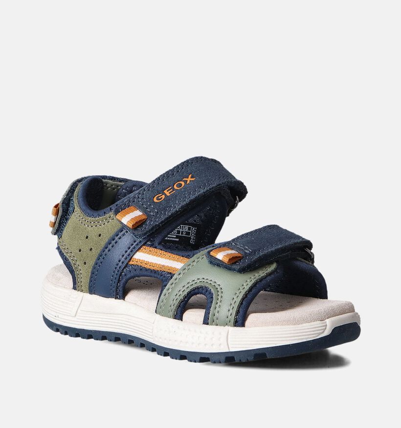 Geox Alben Sandales en Vert Khaki pour garçons (352927)