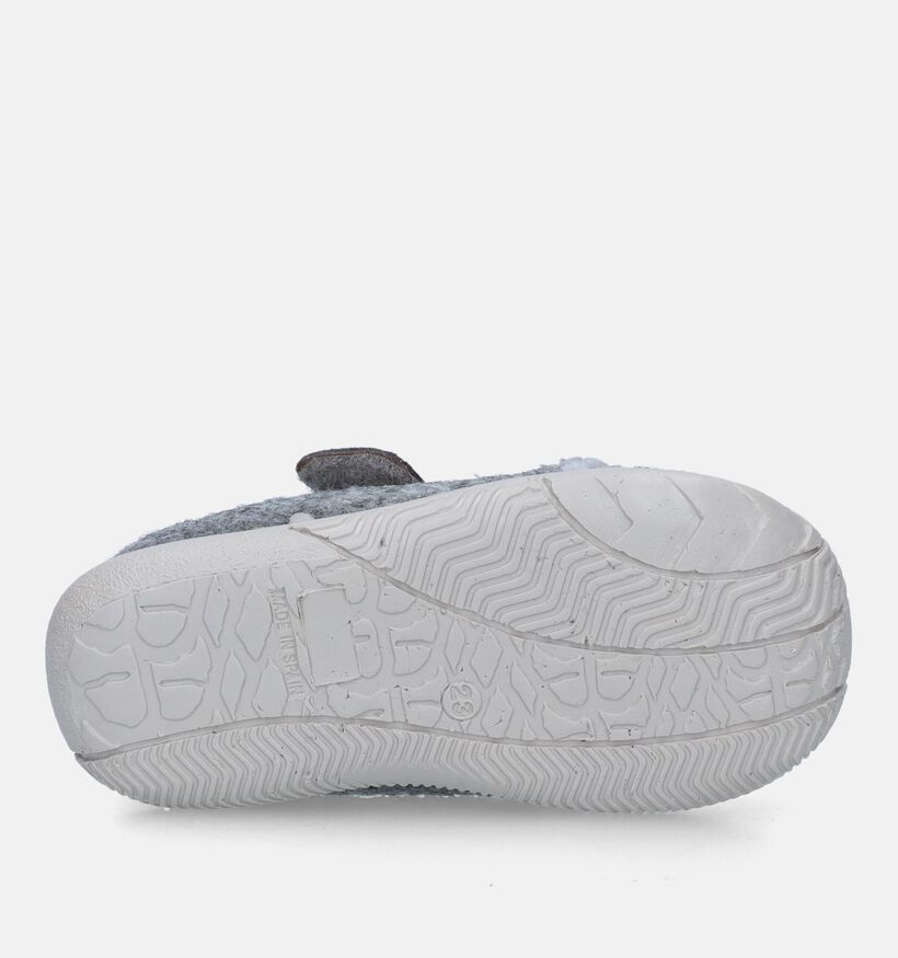 Milo & Mila Pantoufles fermées en Gris pour filles, garçons (332297) - pour semelles orthopédiques