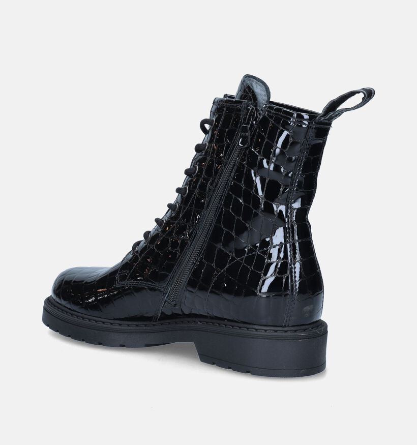 NeroGiardini Zwarte Veterboots voor dames (347528) - geschikt voor steunzolen