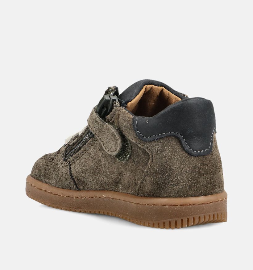 STONES and BONES Naif Boots &agrave; lacets en Vert kaki pour gar&ccedil;ons (380796) - pour semelles orthop&eacute;diques