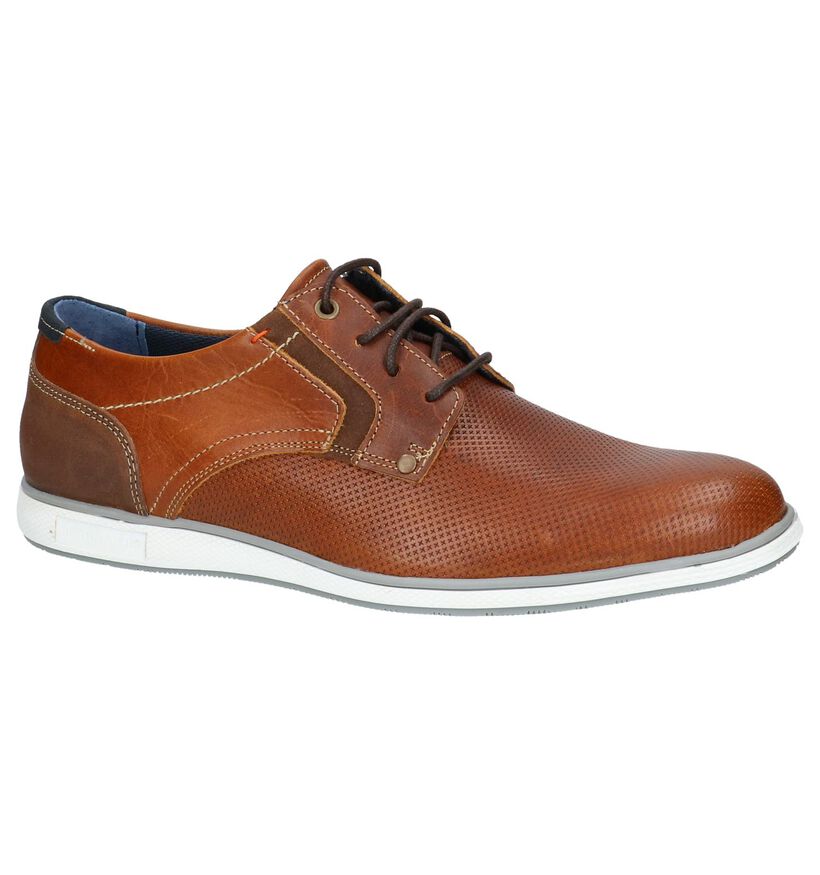 Cognac Casual Schoenen met Veters Borgo Sport Spaf in leer (209757)