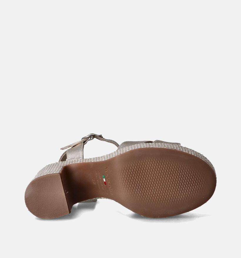 NeroGiardini Gouden Sandalen met blokhak voor dames (358357)