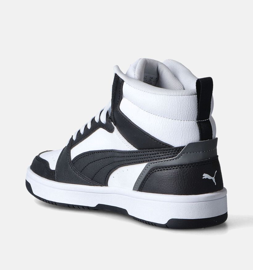 Puma Rebound v6 mid Baskets en Blanc pour filles, garçons (350368) - pour semelles orthopédiques