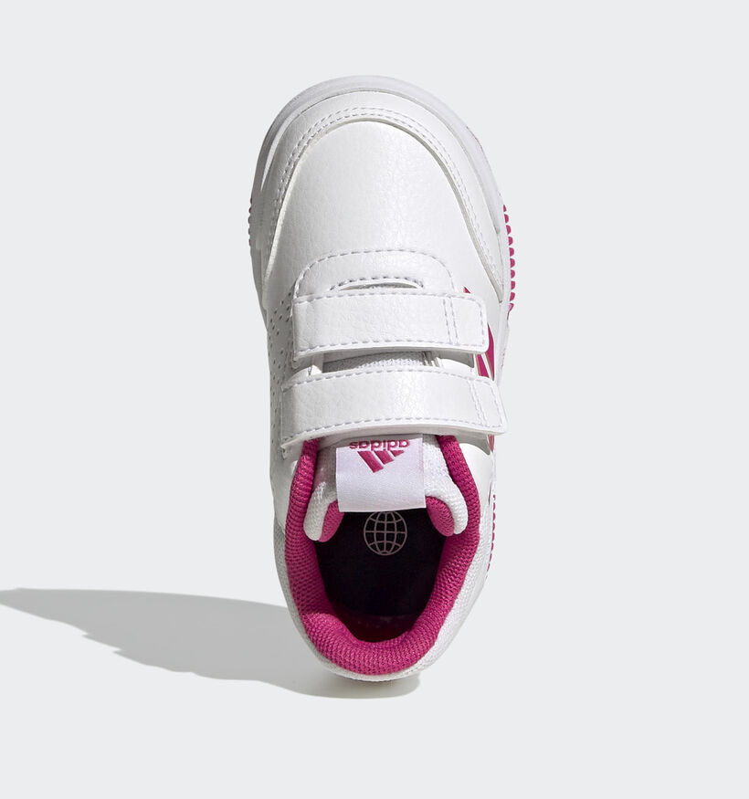 adidas Tensaur Sport 2.0 Baskets en Blanc/Rose pour filles (366021) - pour semelles orthop&eacute;diques