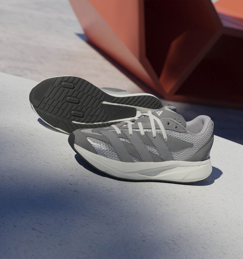 adidas LIGHTBLAZE Baskets basses en Gris pour garçons, filles (359674) - pour semelles orthopédiques