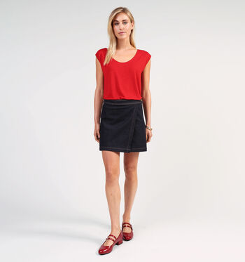 Jupe courte bleu Vila Jupes Bleu