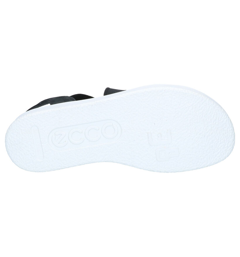 ECCO Sandales plates en Noir en nubuck (269699)