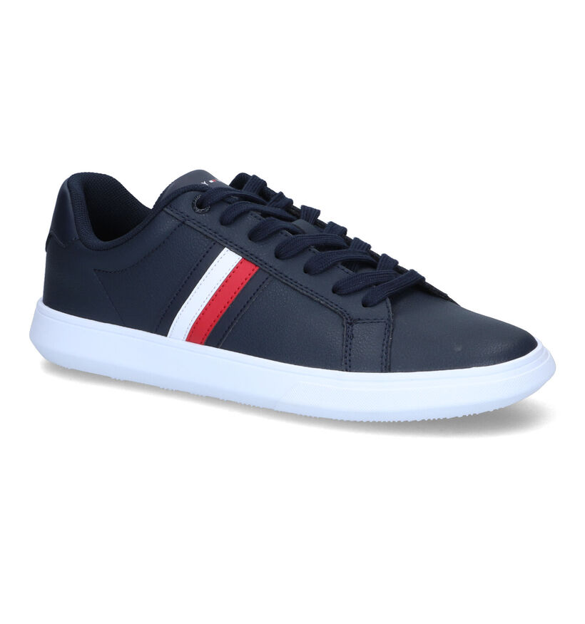 Tommy Hilfiger Corporate Blauwe Sneakers in leer (314272)