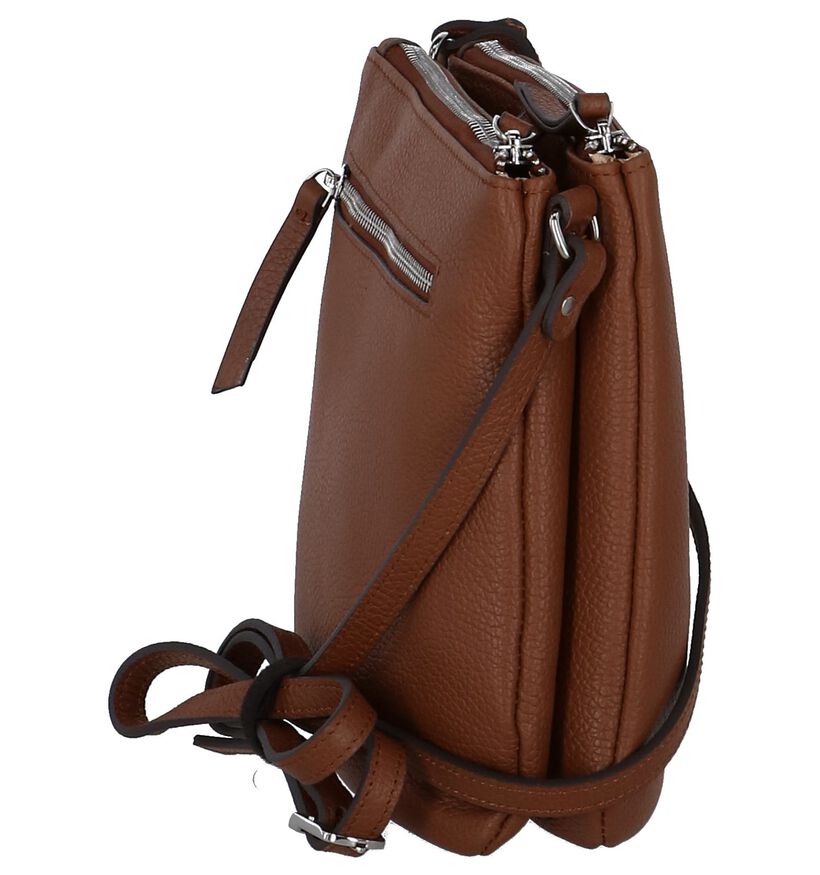 Cognac Crossbodytas Mazarin Lea in leer (244898)