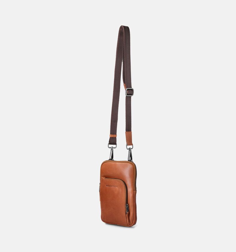 Maverick 821 Sac porté croisé en Cognac pour hommes (360854)