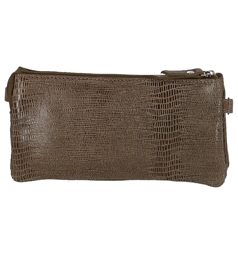 Via Limone Lizard Zwart Crossbody Tasje in nubuck (270746)