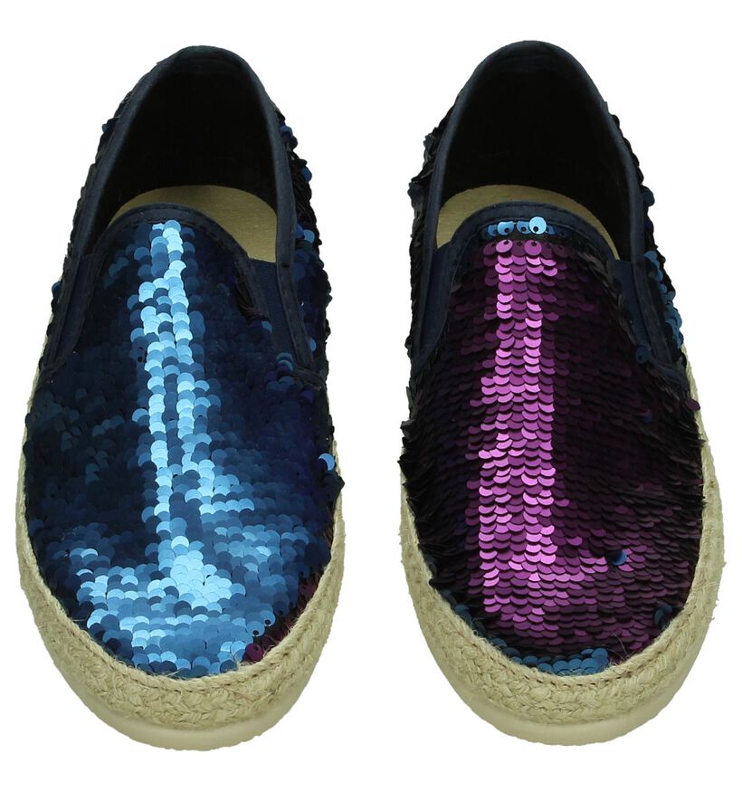 Via Roma Espadrilles en Bleu en textile (207483)