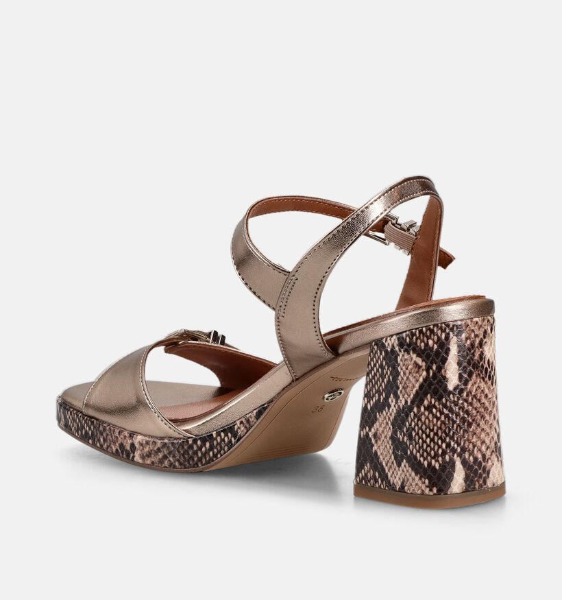 Tamaris Sandales &agrave; talons en Bronze pour femmes (371756)