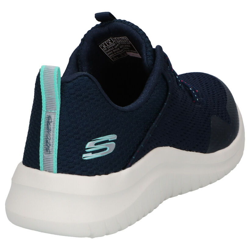 Skechers Ultra Flex 2.0 Baskets en Bleu en textile (279334)