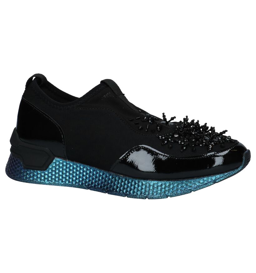 Zwarte Slip-on Sneakers met Metallic Zolen Tamaris, , pdp