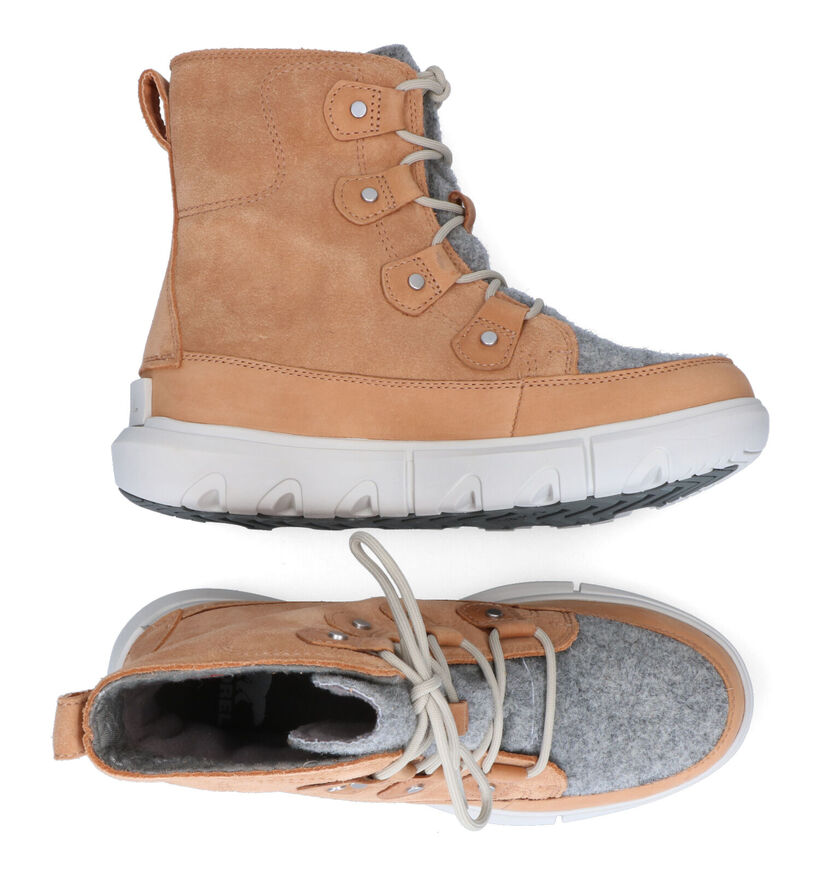 Sorel Explorer II Bottes de neige en Cognac en textile (294162)