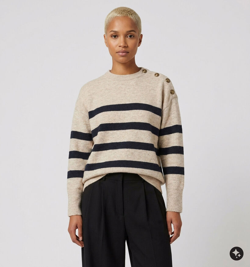 Deeluxe Original Francine Pull en Beige pour femmes (382270)