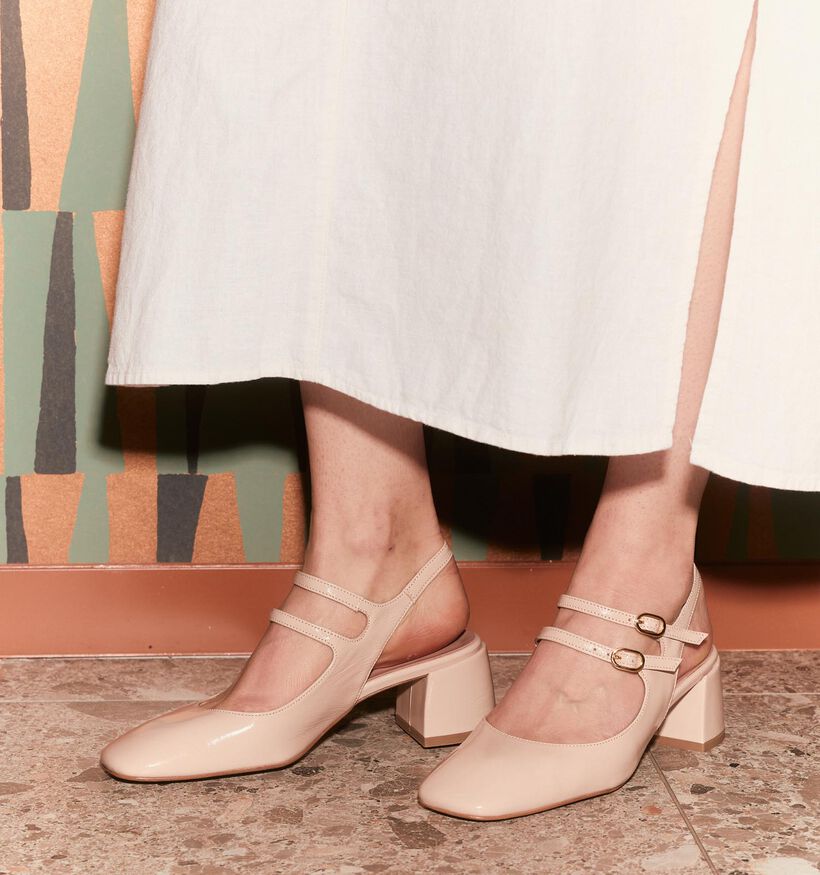 Les Autres Beige Slingback pumps voor dames (341196)