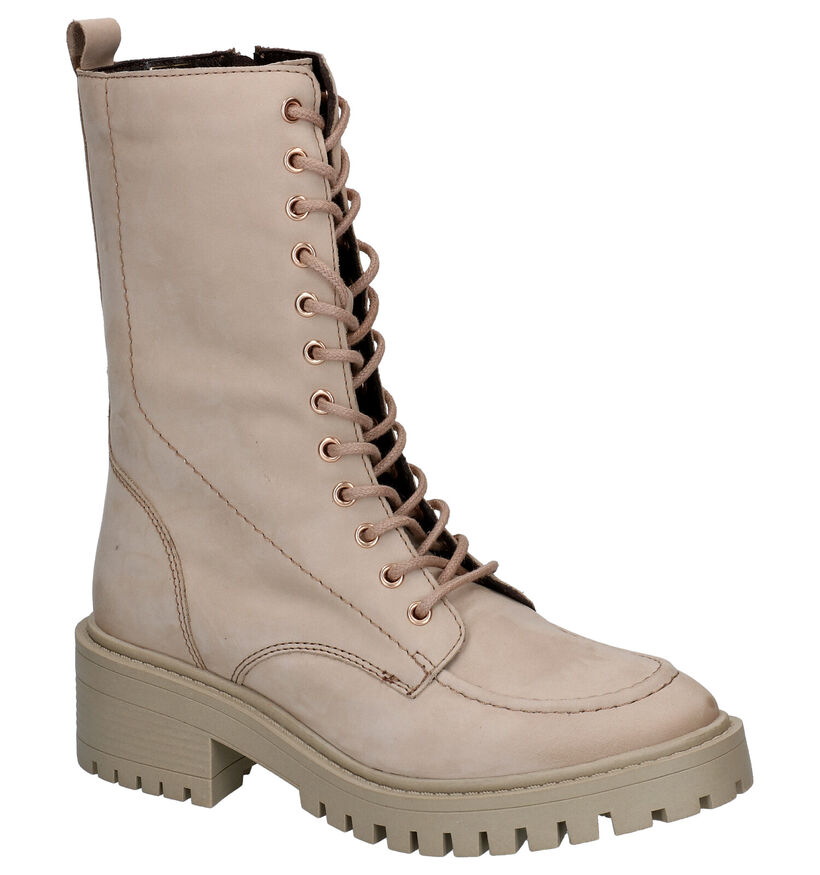 Poelman Klara Beige Laarzen in nubuck (300332)
