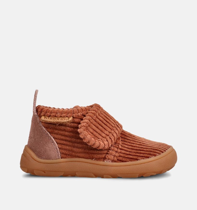 Bisgaard Corduroy Bruine Pantoffels Barefoot voor jongens (378635) - geschikt voor steunzolen
