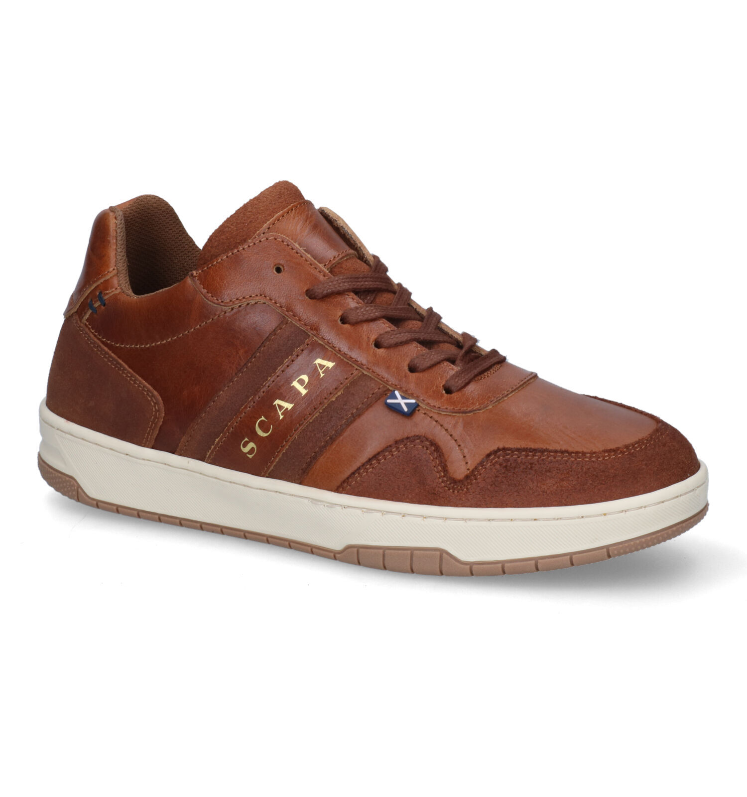 Scapa Cognac Veterschoenen Heren Lage schoenen Online op TORFS.BE