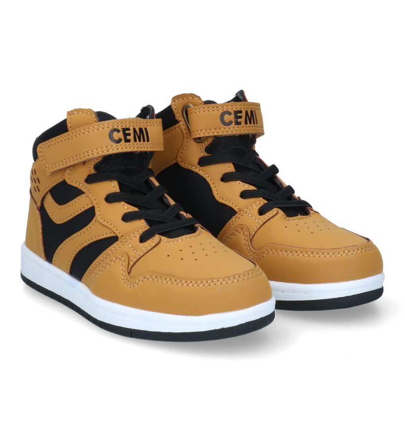 CEMI Cognac Hoge Sneakers voor jongens (311253)