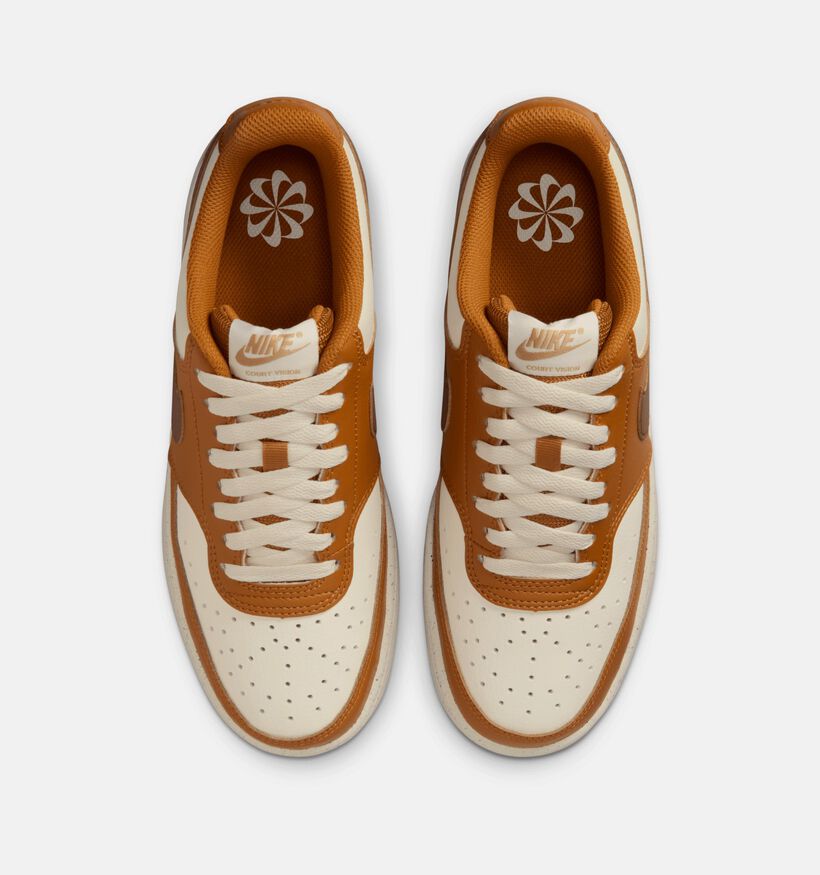 Nike Court Vision Low Cognac Sneakers voor dames (359905) - geschikt voor steunzolen