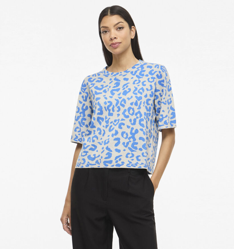 Vila Mayas Blauwe Pull met Korte Mouwen voor dames (368081)