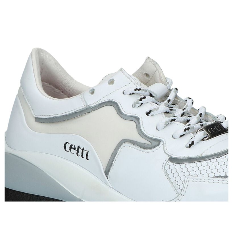 Cetti Witte Sneakers in leer (229805)