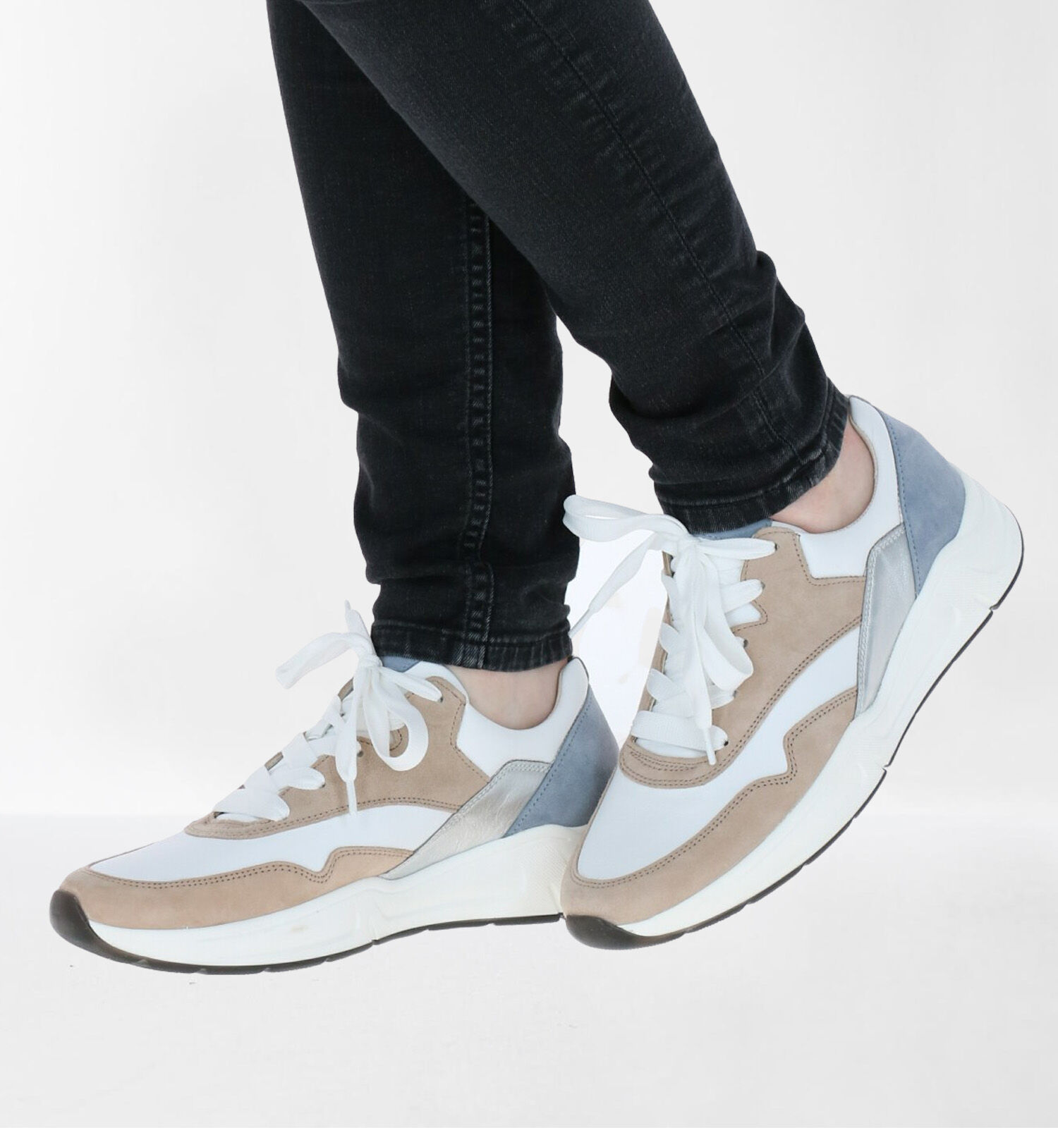 Gabor OptiFit Witte Veterschoenen Dames Sneakers Online op
